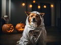Boo-tiful Pooch: Hilarious Halloween Haunt in a Ghostly Getup!