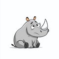 Create Realistic Sad Rhino Visualizations Expert AI Tool for Detailed Full Body Imagery Royalty Free Stock Photo