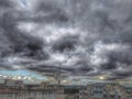 Eerie Elegance: Dramatic Black Clouds Gathering in the Sky