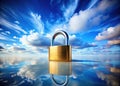 Unleash the Power of Secure Cloud Computing A Visual Representation of Data Encryption and Protection in the Digital Royalty Free Stock Photo