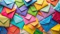 Unleash Your Creativity with a Colorful Array of Empty Envelopes A Spectrum of Shapes Sizes and Textures for Royalty Free Stock Photo