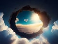 Skyward Vortex: Captivating Artistry of the Hole Picture Royalty Free Stock Photo