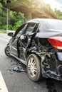 Unleashed danger car crash disaster unfolds on the road, a scene of chaos and destruction Royalty Free Stock Photo