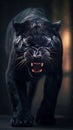 Capturing the Charge of an Angry Black Panther. Generative AI