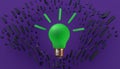 Unleashing Innovation An Exploding Green Light Bulb Graphic Symbolizing Breakthrough Ideas and New Possibilities Royalty Free Stock Photo