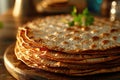 Unleavened bread. Christian communion concept for reminder of Jesus sacrifice. Generative AI.