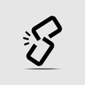 Unlink icon vector Royalty Free Stock Photo
