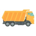 Unload tipper icon cartoon vector. Truck heavy Royalty Free Stock Photo