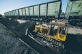 Unloading coal at power plant Royalty Free Stock Photo