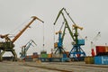 Unloading marine ships in the northern port.