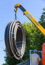 Unloading pipe