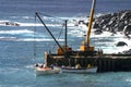 Unloading supplies at Norfolk Island