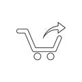 unloading from a trolley icon. Element of web for mobile concept and web apps icon. Thin line icon for website design and Royalty Free Stock Photo