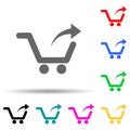 unloading from a trolley multi color style icon. Simple thin line, outline vector of web icons for ui and ux, website or mobile Royalty Free Stock Photo