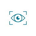 Eye scan line icon. Biometrics concept. Retina ID. Security authorization. Royalty Free Stock Photo