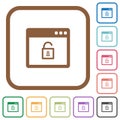 Unlock application simple icons