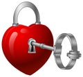 Unlock heart with a silver key