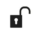 Unlock icon vector. unlock sign on white background. unlock icon for web and app Royalty Free Stock Photo