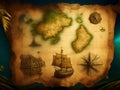 Nautical Nostalgia: Aged Treasure Map Artistry