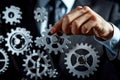 Unlock the synergy of precision. Dive into this intricate display of interconnected gears, symbolizing teamwork