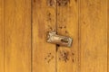 The unlock yellow wood door