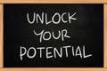 Unlock Your Potential, Motivational Inspirational Quotes Royalty Free Stock Photo