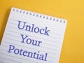 Unlock Your Potential, Motivational Inspirational Quotes Royalty Free Stock Photo