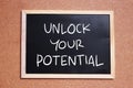 Unlock Your Potential, Motivational Inspirational Quotes Royalty Free Stock Photo