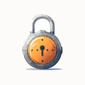 Unlocked Combination Padlock Security Icon Royalty Free Stock Photo
