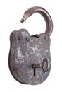 Unlocked Medieval Padlock With Key Royalty Free Stock Photo