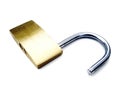 Unlocked Padlock - High Key Royalty Free Stock Photo