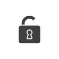 Unlocked padlock vector icon Royalty Free Stock Photo