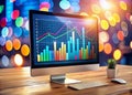 Unlocking Business Insights Data Visualization and Analytics on a Modern Computer Display Royalty Free Stock Photo