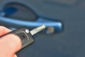 Unlocking the car with remote key