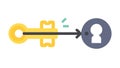 Unlocking Potential: Key Opening a User Profile for Access and Growth, vector design Generative AI Royalty Free Stock Photo