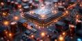 Unlocking Progress: Futuristic Abstract Background with Technological Insights