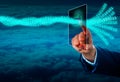 Unlocking A Virtual Data Stream Via Touch Screen