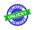 UNLUCKY Bicolor Clean Rosette Template for Stamps Royalty Free Stock Photo