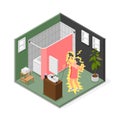 Unlucky day Isometric Illustration