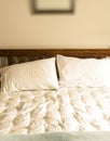 Unmade bed detail Royalty Free Stock Photo