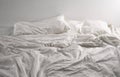 Unmade bed sheets Royalty Free Stock Photo