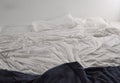 Unmade bed sheets Royalty Free Stock Photo