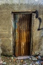 Unmanaged and rusty old vintage door made from steel photo taken in Jakarta Indonesia