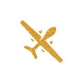 Gold Glitter Icon - Unmanned aerial vehicle