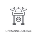 Unmanned aerial vehicle linear icon. Modern outline Unmanned aer