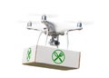 Unmanned Aircraft System UAV Quadcopter Drone Carrying Package