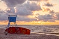 Unmanned lifeguard lookout Royalty Free Stock Photo