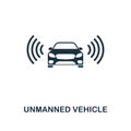 Unmanned Vehicle icon. Premium style design from future technology icons collection. Pixel perfect Unmanned Vehicle icon Royalty Free Stock Photo