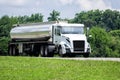 Unmarked Gasoline Delivery Tanker Truck On The Highway Royalty Free Stock Photo