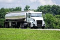 Unmarked Gasoline Delivery Tanker Truck On The Highway